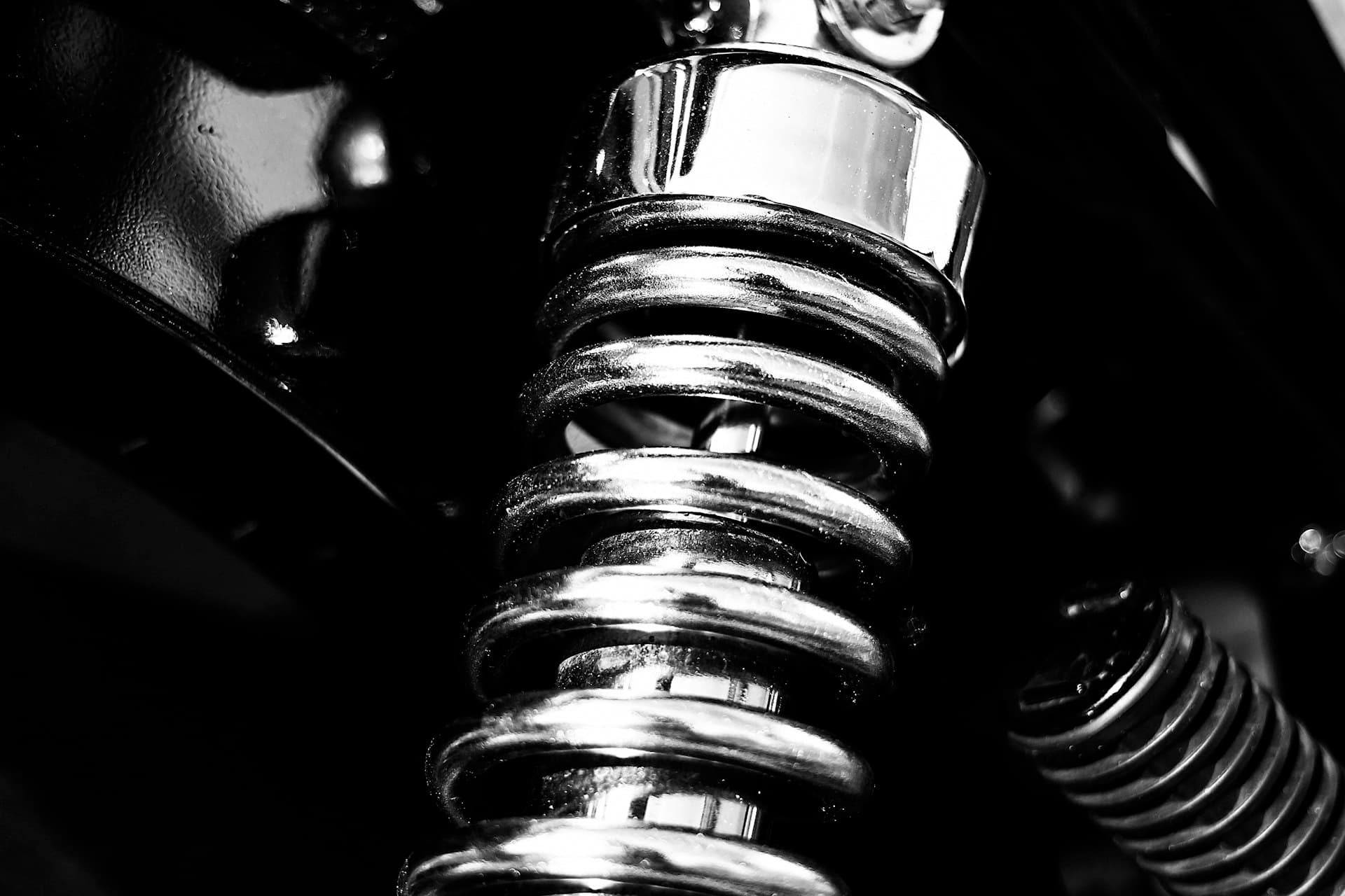 Chrome coil-over suspension unit